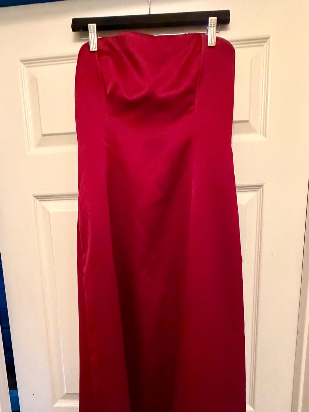 Nicole Miller Deep Red Satin Maxi Skirt